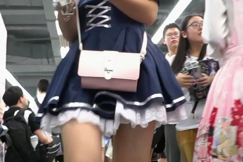 高画質 アジア圏のコスプレ逆さ67