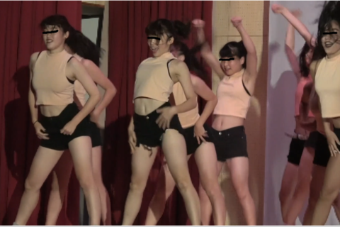 【問題作】JK文化祭セクシー網タイツ　美脚ダンス　その２