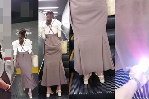 逆さの決定的瞬間！美人オーラ全開女子