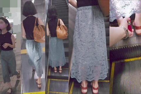 逆さの決定的瞬間！警戒心が薄い熟女