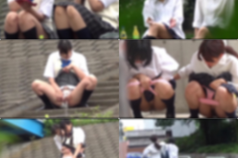パンチラ狙いの制服ちゃん思わぬハプニング！！