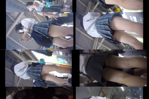 JKトレイン　ムチムチの太ももに挟まれたい　駅ホーム編