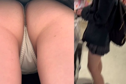 ミニスカ制服女子の日常004