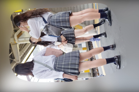 JK 乗り合いから対人パンチラ迄　