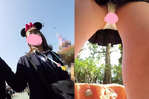 [夢の国JK①]カースト上位のかわいこちゃん白P＆ニーハイ...