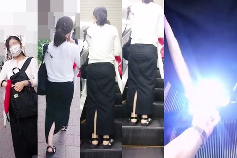 逆さの決定的瞬間！30代前半クール系と知的系ビューティー