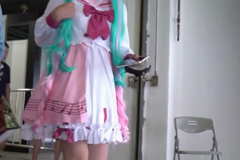 高画質 アジア圏のコスプレ逆さ54