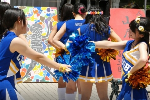 文化祭チアリーディングパンチラ（high school m...